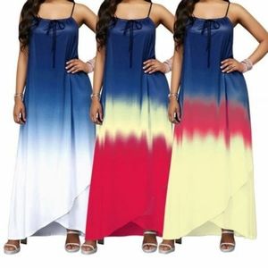 Blue and white dress